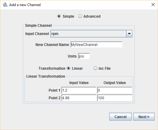 AddChannelWizard Simple