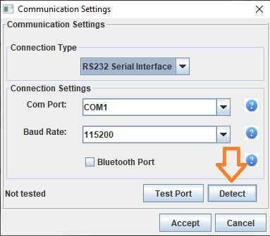 Com Settings Dialog