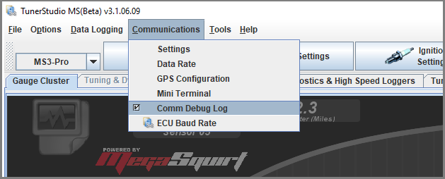 Comm Debug Log